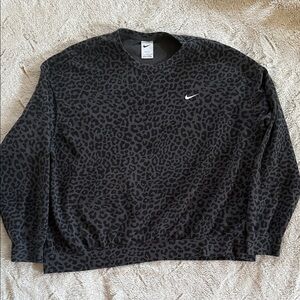 Nike Womens  Dark Patterned Crewneck Sweater